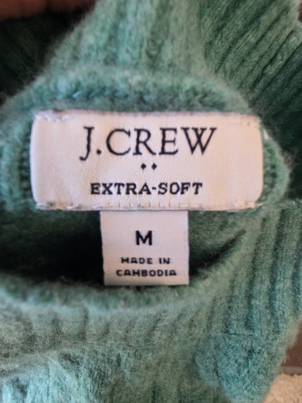 J. Crew Extra Soft Crewneck Sweater in Teal Green